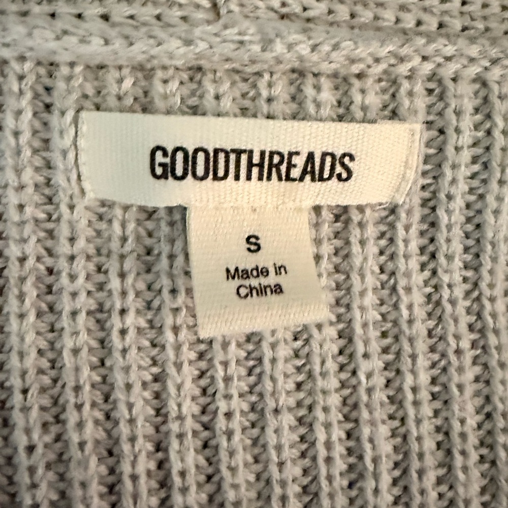 Goodthreads 100% Cotton V-Neck Sweater - Gray - Picture 3 of 4